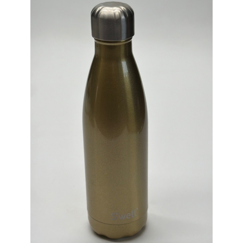 S'well 17oz Gold Metallic Insulated Stainless Steel Water Bottle Zoominfo Logo